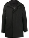 Save The Duck Logo Patch Coat In Black