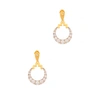 V BY LAURA VANN BIANCA EMBELLISHED 18KT GOLD-PLATED EARRINGS,3932558