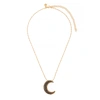 SORU JEWELLERY NOTTE 18KT GOLD-PLATED MOON NECKLACE,3932714