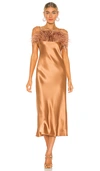 CINQ À SEPT SATIN CERISE DRESS,CINR-WD177