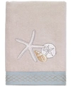 AVANTI SEAGLASS EMBROIDERED SEASHELL COTTON HAND TOWEL, 16" X 30"