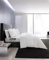 Vera Wang Waffle Pique Cotton 3 Piece Duvet Cover Set, Queen In White