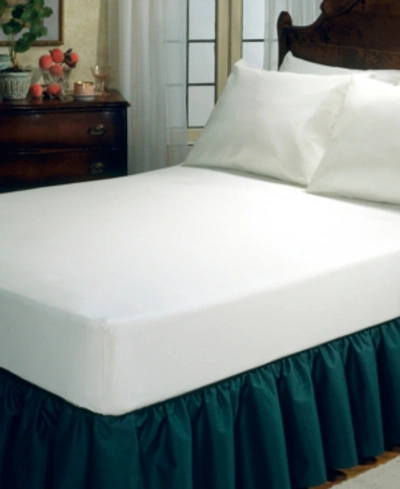 Fresh Ideas Fitted Vinyl Mattress Protector, King In White