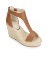 KENNETH COLE NEW YORK OLIVIA T STRAP WEDGES WOMEN'S SHOES