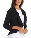 R & M Richards Ruffle Cardigan In Black