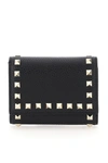 VALENTINO GARAVANI VALENTINO GARAVANI ROCKSTUD TRI-FOLD FRENCH WALLET