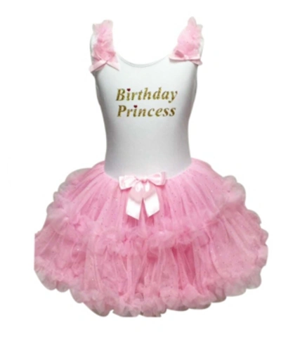 Popatu Babies' Big Girls Ruffle Dress In White