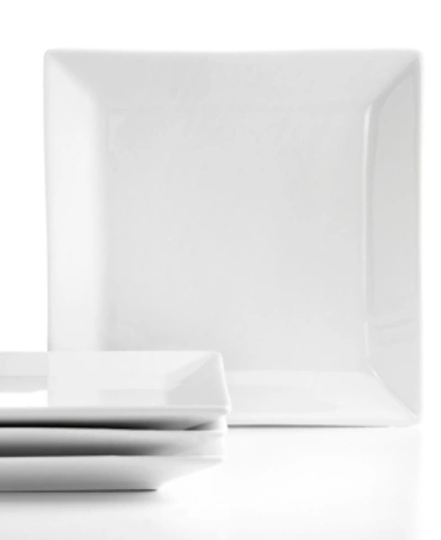 The Cellar Whiteware Set Of 4 Square 6" Appetizer Plates, Created For Macy's