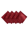 Elrene Barcelona Set Of 4 Napkins In Red