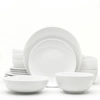 Euro Ceramica White Essential 16 Piece Dinnerware Set In Natural White