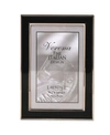 Lawrence Frames Silver Plated Metal With Black Enamel Picture Frame In Black