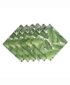 Design Imports Banana Leaf Print Napkin Set Of 6 In Green