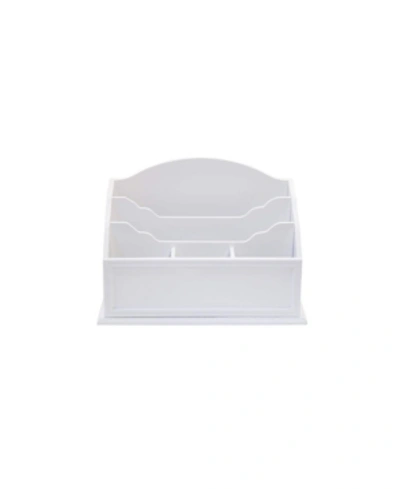 Designstyles 5 Compartment Mail And Stationary Organizer In White