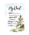DEXSA MY DAD WOODLAND GRACE SERIES WOOD PLAQUE WITH EASEL, 6" X 9"
