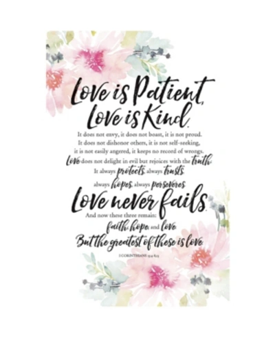 Dexsa Love Is Patient Woodland Grace Series Wood Plaque With Easel, 6" X 9"