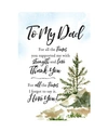 Dexsa To My Dad Woodland Grace Series Wood Plaque With Easel, 6" X 9"