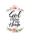 DEXSA GOD BLESS OUR HOME WOODLAND GRACE SERIES WOOD PLAQUE WITH EASEL, 6" X 9"