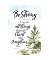 Dexsa Be Strong I Can Do Woodland Grace Series Wood Plaque With Easel, 6" X 9"