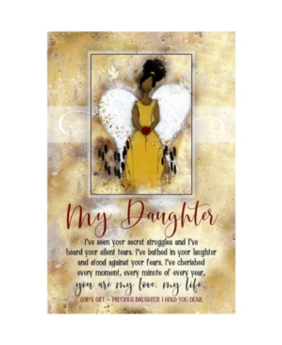 Dexsa My Daughter Whispers Of The Heart Wood Plaque With Hanger And Easel, 6" X 9"