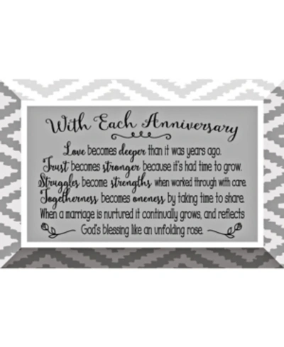 Dexsa With Each Anniversary Glass Plaque With Easel, 6" X 4"