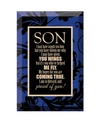 DEXSA SON BEVELED GLASS PLAQUE WITH EASEL, 4" X 6"