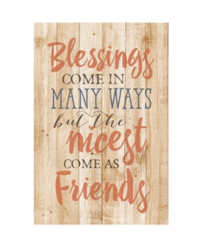 Dexsa Blessings Come In Many New Horizons Wood Plaque With Easel, 6" X 9"