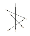 Dainolite 7 Light Pendant In Black