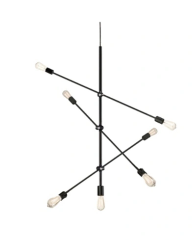 Dainolite 7 Light Pendant In Black