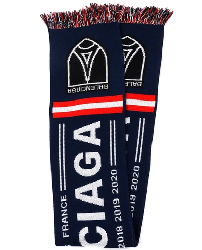 Balenciaga Navy Soccer Scarf