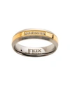 Inox Men's Steel Gold-tone Plated 7 Piece Clear Diamond Ring In Gold-tone