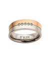 Inox Men's Steel Rose Gold-tone Plated 5 Piece Clear Diamond Ring In Rose Gold-tone