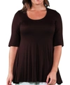 24SEVEN COMFORT APPAREL PLUS SIZE TUNIC TOP