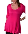 24SEVEN COMFORT APPAREL PLUS SIZE TUNIC TOP