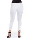 24seven Comfort Apparel Plus Size Comfortable Ankle Length Leggings In White