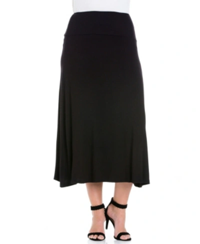 24SEVEN COMFORT APPAREL PLUS SIZE MAXI SKIRT