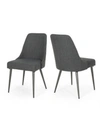 Noble House Sabina Dining Chairs (set Of 2) In Charcoal