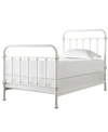 Inspire Q Calvados Antique Metal Bed, Twin In White