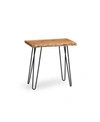 ALATERRE FURNITURE HAIRPIN NATURAL LIVE EDGE END TABLE