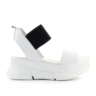Elena Iachi Double White Platform Sandal