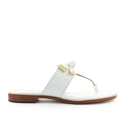 Michael Kors Ripley Leather Thong Slide In White