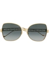 Elie Saab Oversized Butterfly-frame Sunglasses In 金色