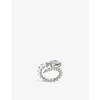 SHAUN LEANE SHAUN LEANE WOMEN'S SILVER SERPENT TRACE STERLING SILVER AND DIAMOND WRAP RING,42550238