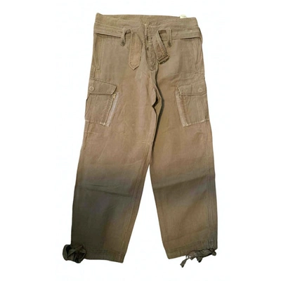 Pre-owned Y's Brown Linen Trousers