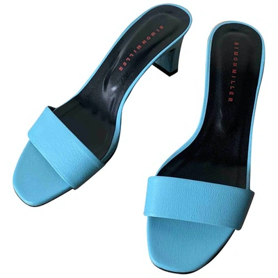 Pre-owned Simon Miller Turquoise Leather Heels