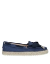 Shop Tod's Woman Loafers Midnight Blue Size 7 Soft Leather