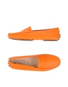 TOD'S TOD'S WOMAN LOAFERS ORANGE SIZE 5.5 CALFSKIN,44990129NU 3