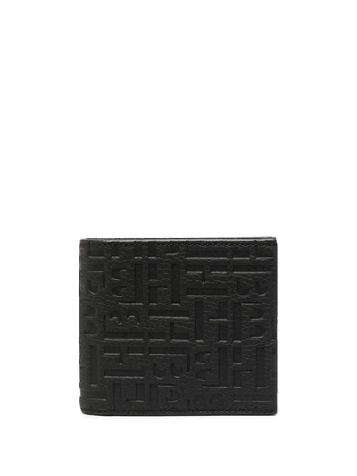 Hugo Boss Pebbled-effect Bifold Wallet In Black