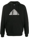 KARL LAGERFELD LOGO-PRINT HOODED SWEATSHIRT