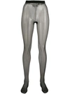 Wolford Twenties Mesh Tights In Black