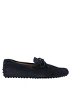 TOD'S TOD'S MAN LOAFERS NAVY BLUE SIZE 8.5 LEATHER,11157741XC 8